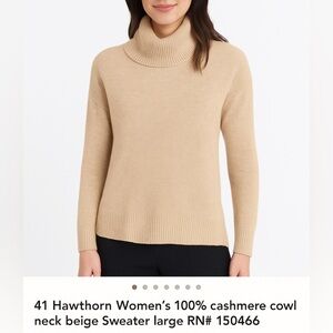 NWT 41 Hawthorn x Stitch Fix Women’s 100% Cashmere Turtleneck Sweater MEDIUM
